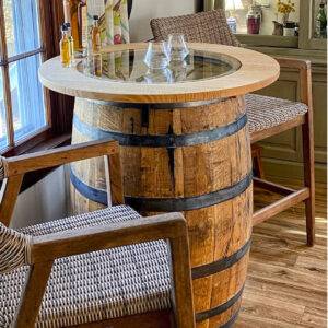 Whiskey Barrel Pub Table